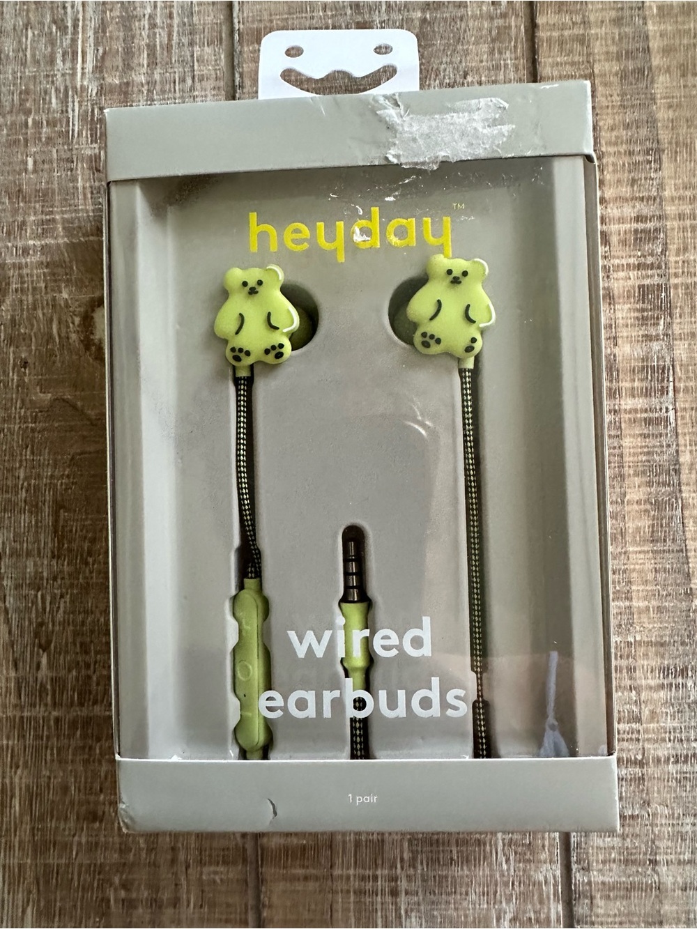 heyday Lime Green Gummy Bear Wired Earbuds 3.5mm Jack